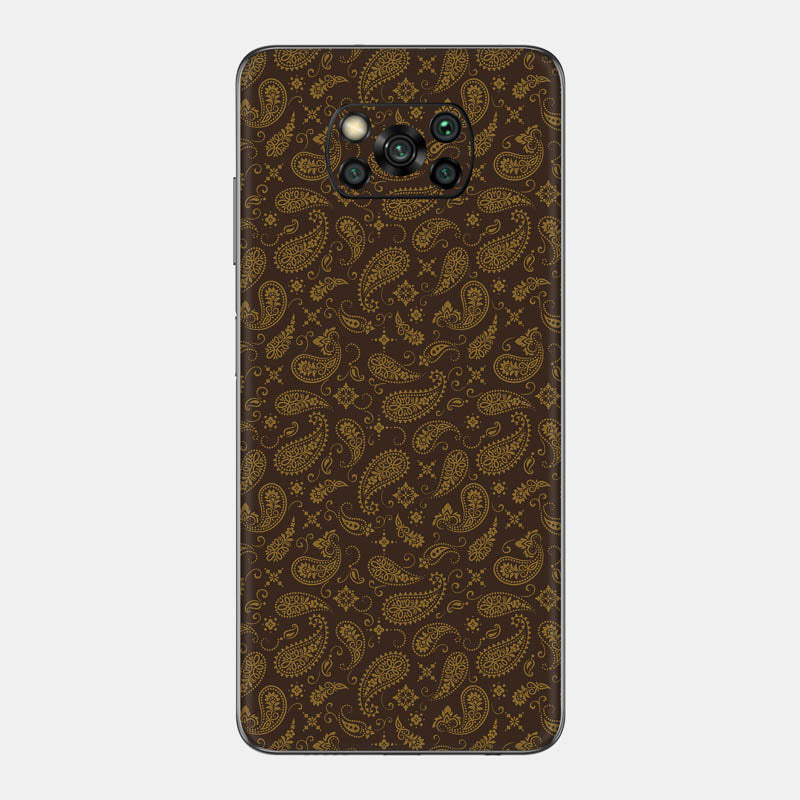 Brown Paisley Glass Back