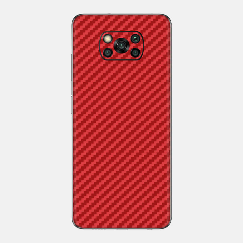 Carbon Fibre Red Glass Back