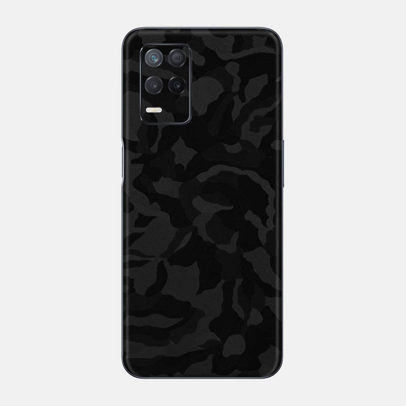 Black Camo Glass Back