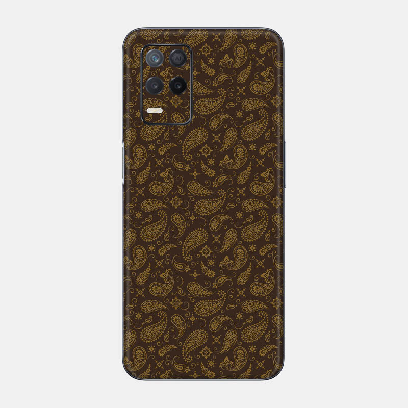 Brown Paisley Glass Back