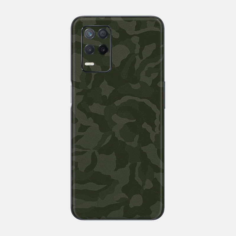 Green Camo Glass Back