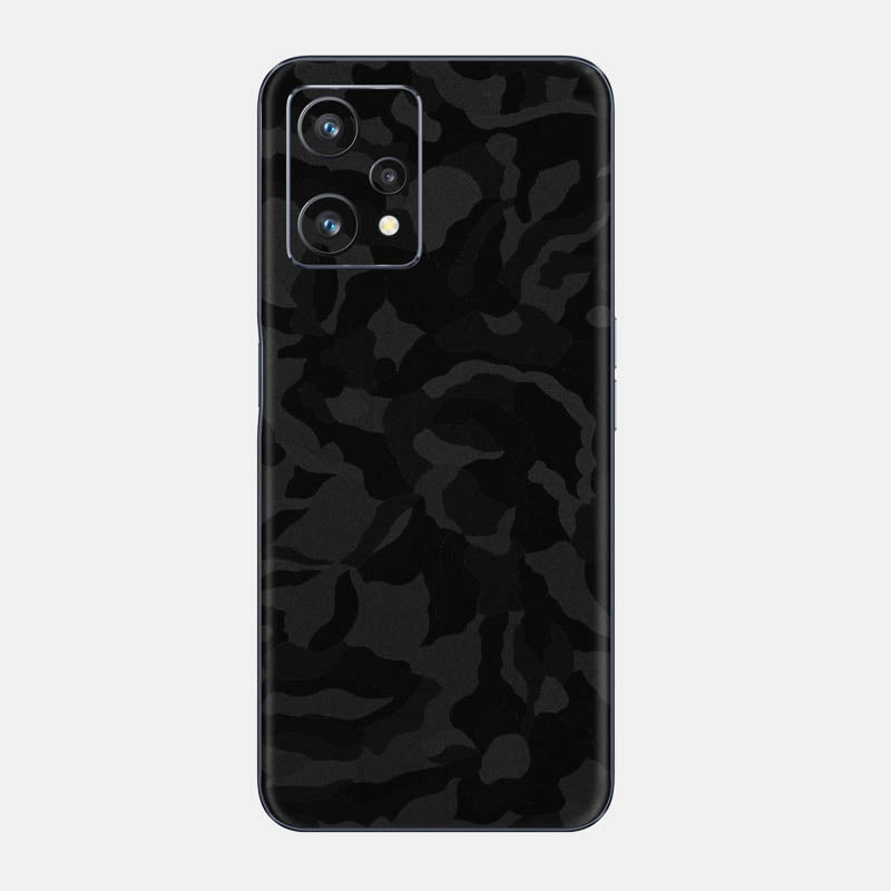 Black Camo Glass Back