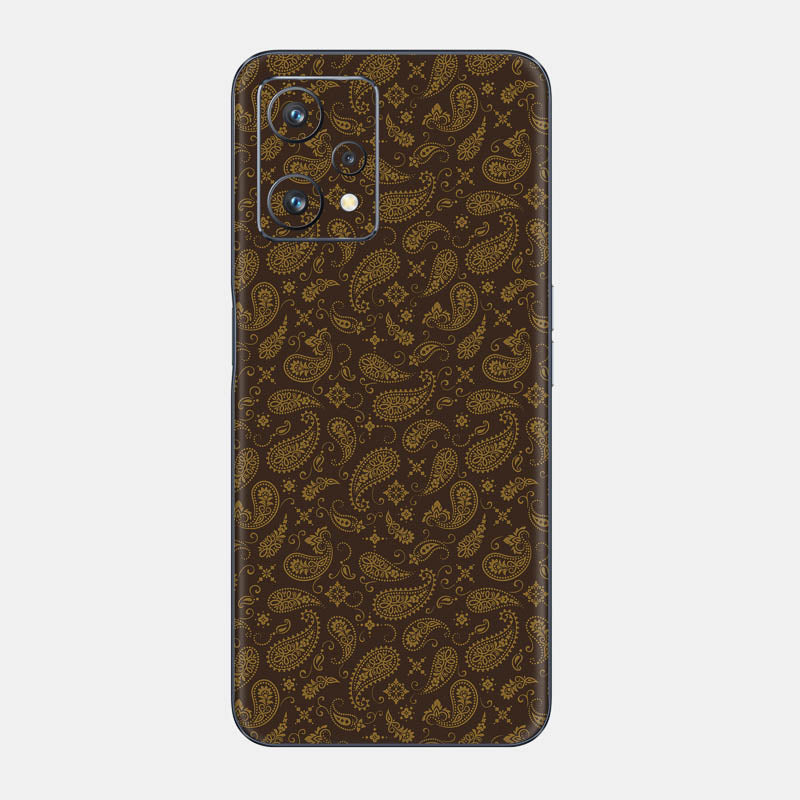 Brown Paisley Glass Back