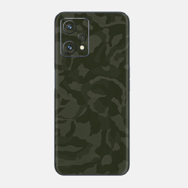 Green Camo Glass Back