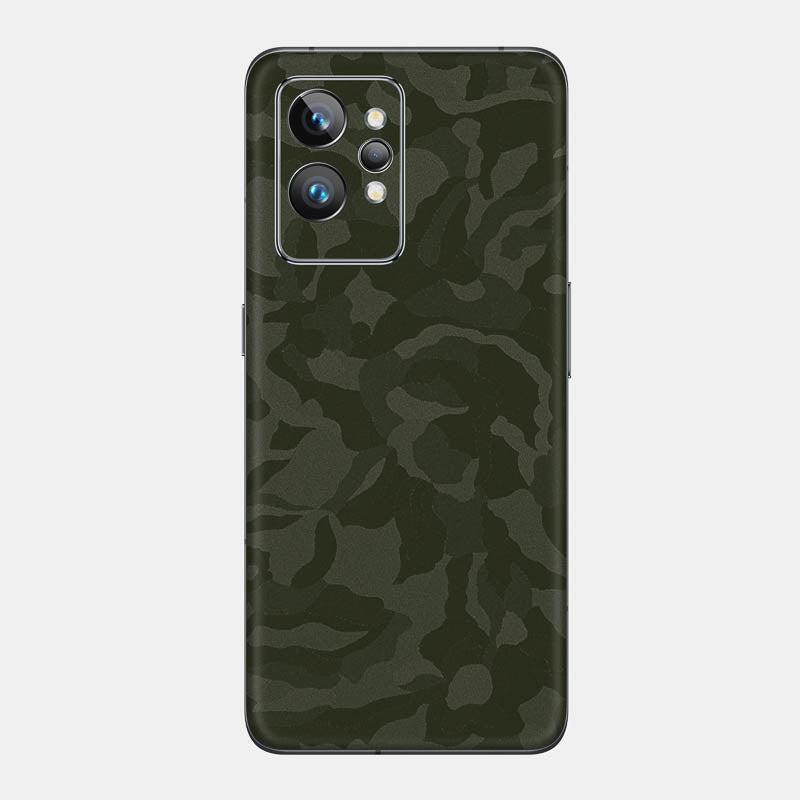 Green Camo Glass Back