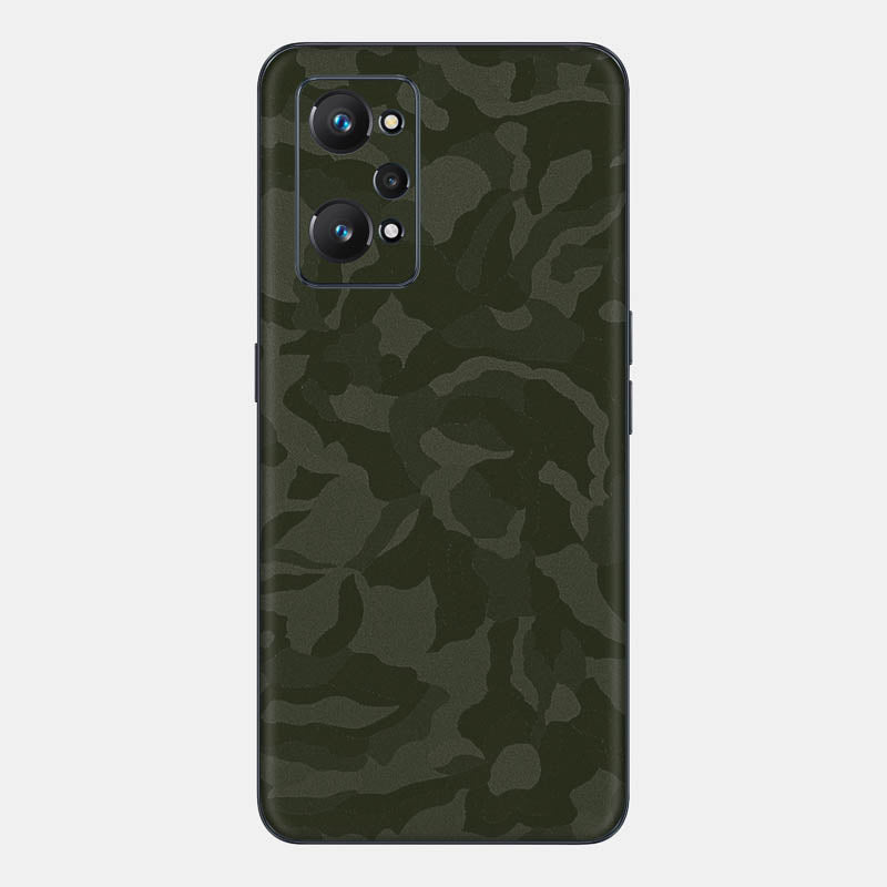 Green Camo Glass Back