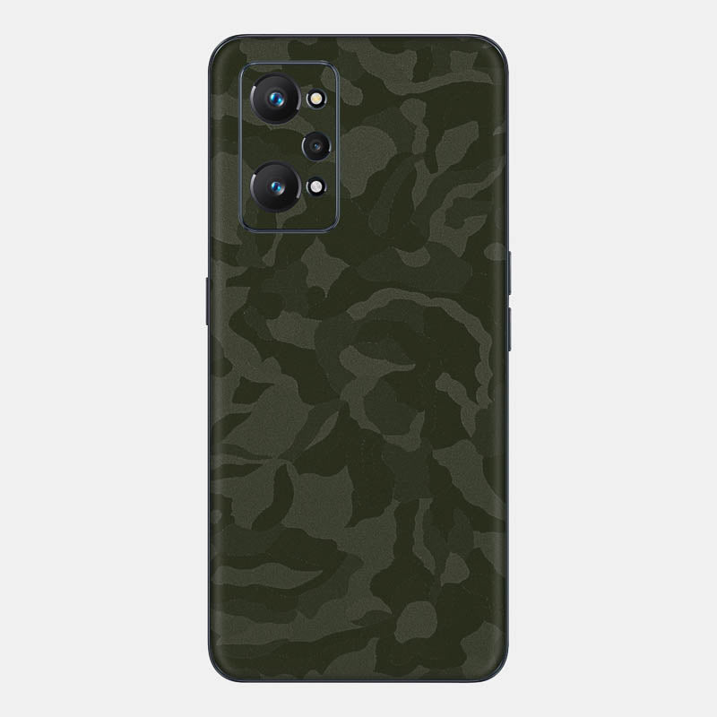 Green Camo Glass Back