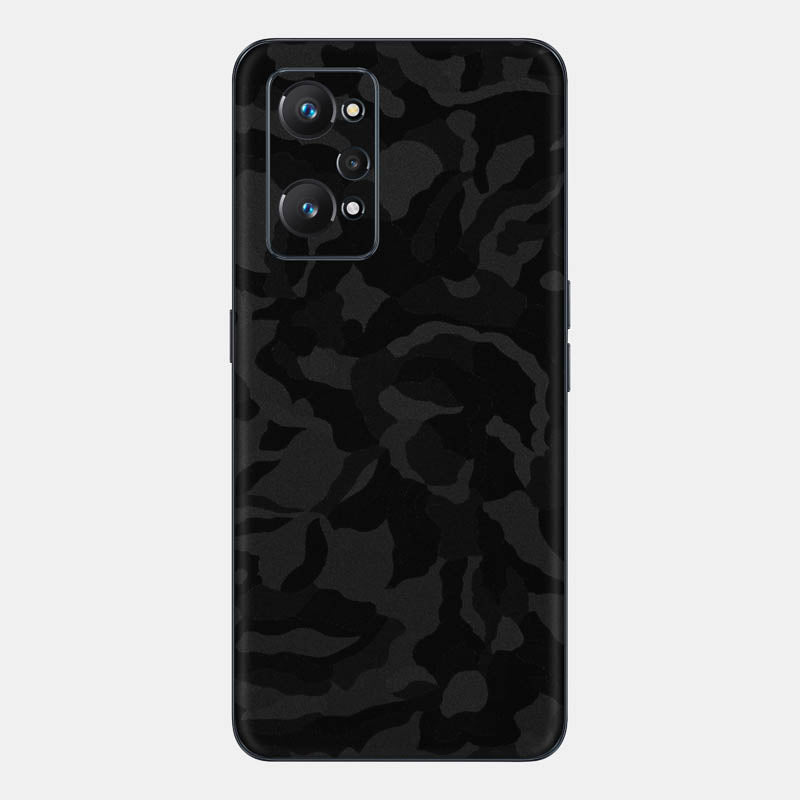 Black Camo Glass Back