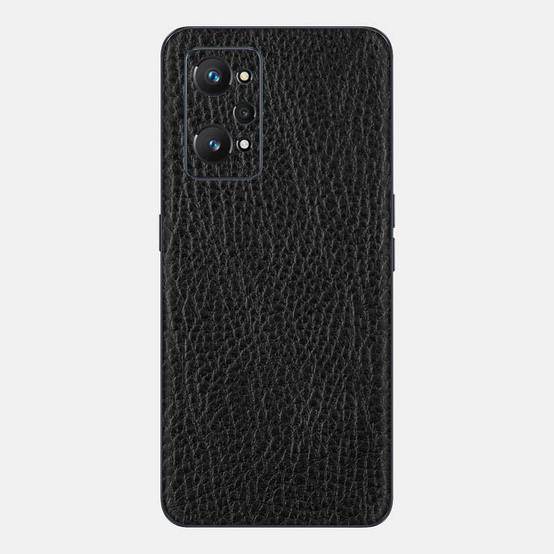 Black Leather Glass Back