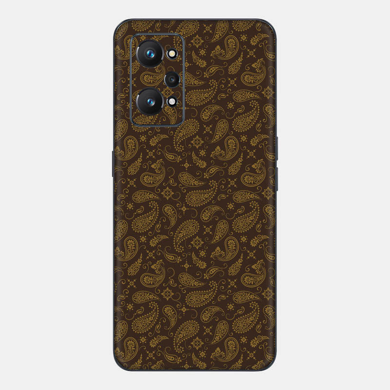 Brown Paisley Glass Back