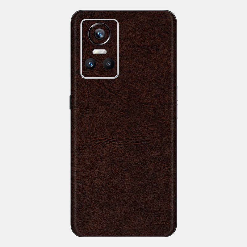 Brown Leather Glass Back