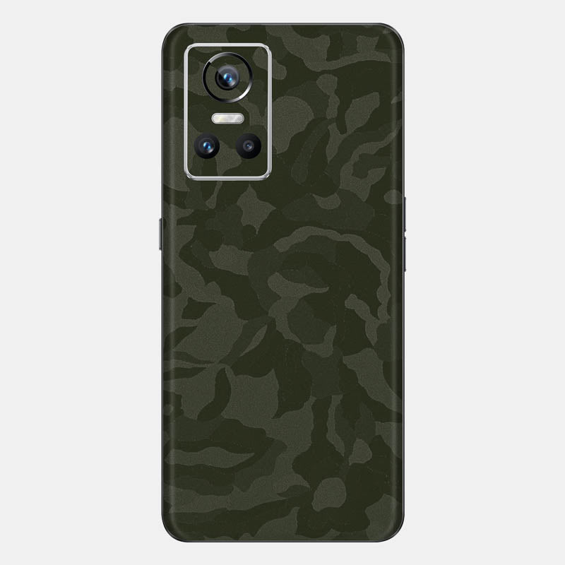 Green Camo Glass Back