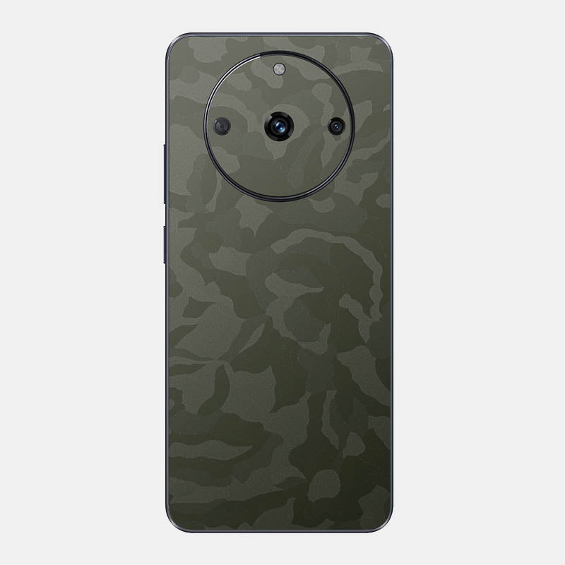 Green Camo Glass Back