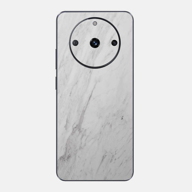 White Marble Glass Back