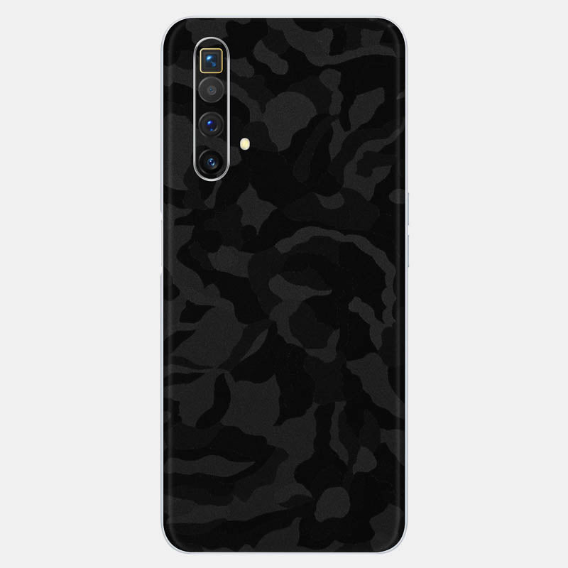 Black Camo Glass Back