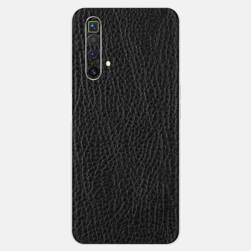 Black Leather Glass Back