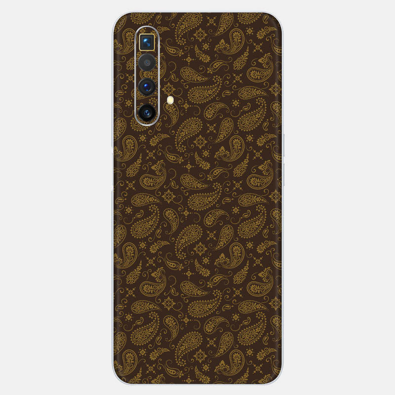 Brown Paisley Glass Back