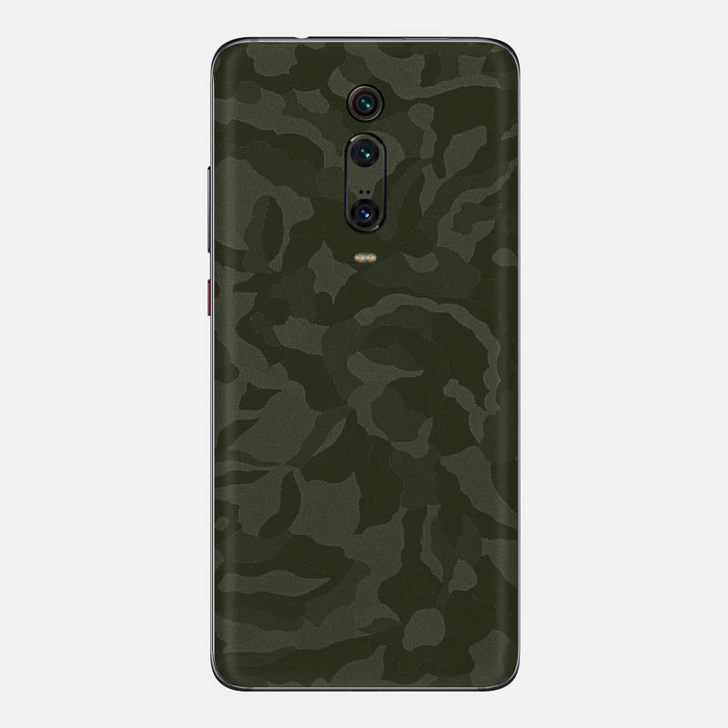 Green Camo Glass Back