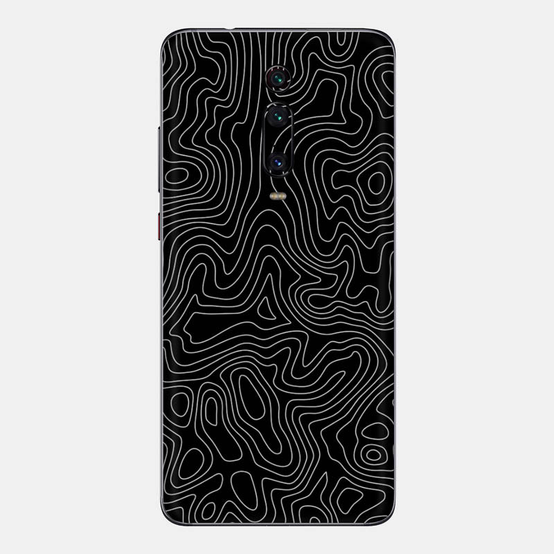 Black Camo Glass Back