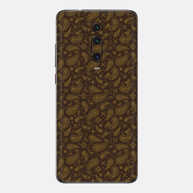 Brown Paisley Glass Back