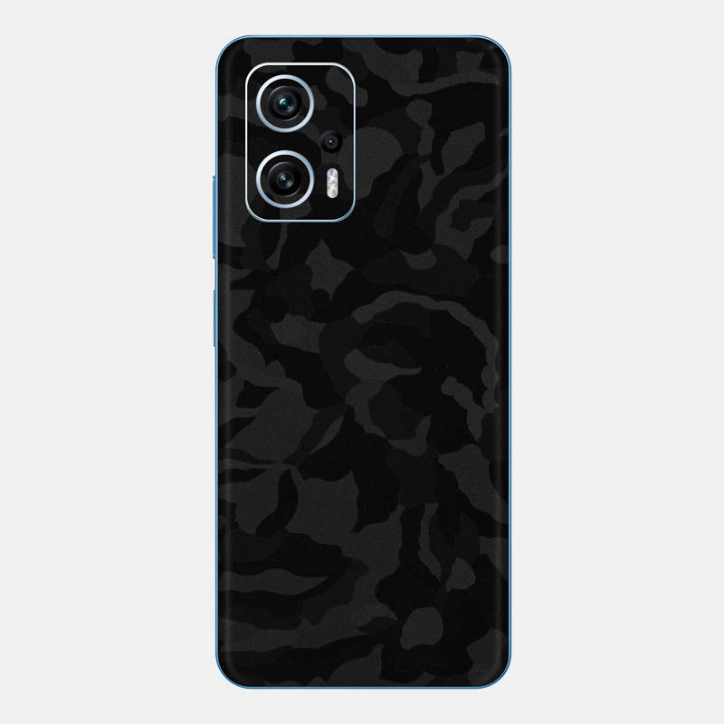 Black Camo Glass Back