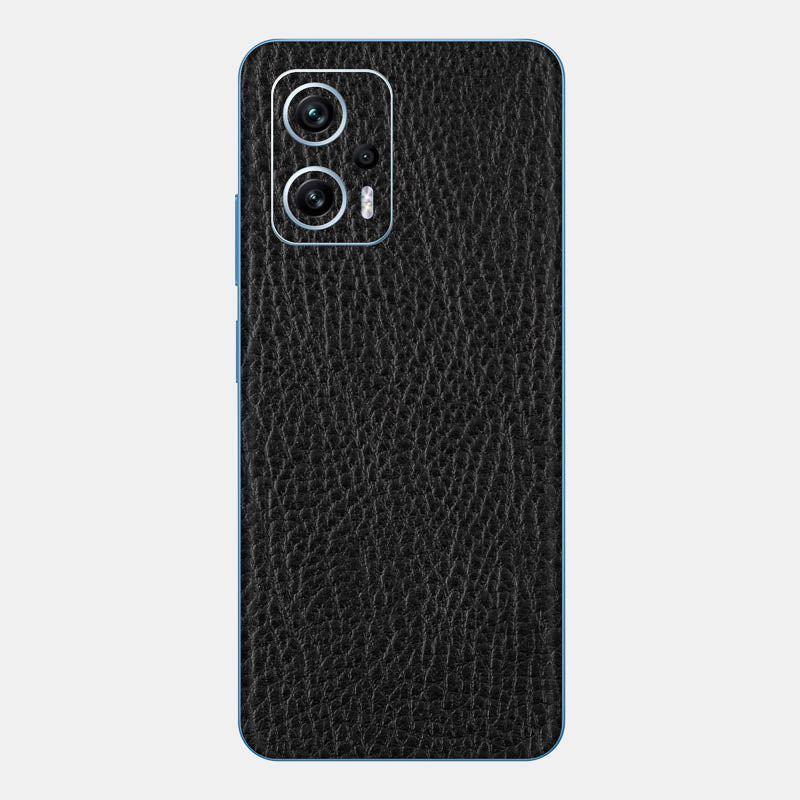 Black Leather Glass Back