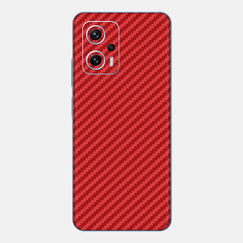 Carbon Fibre Red Glass Back