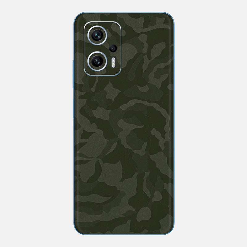 Green Camo Glass Back