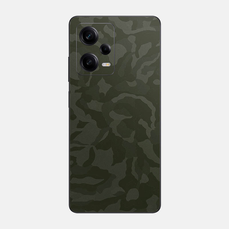 Green Camo Glass Back