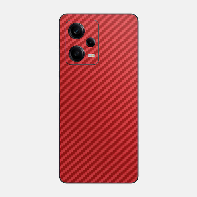 Carbon Fibre Red Glass Back