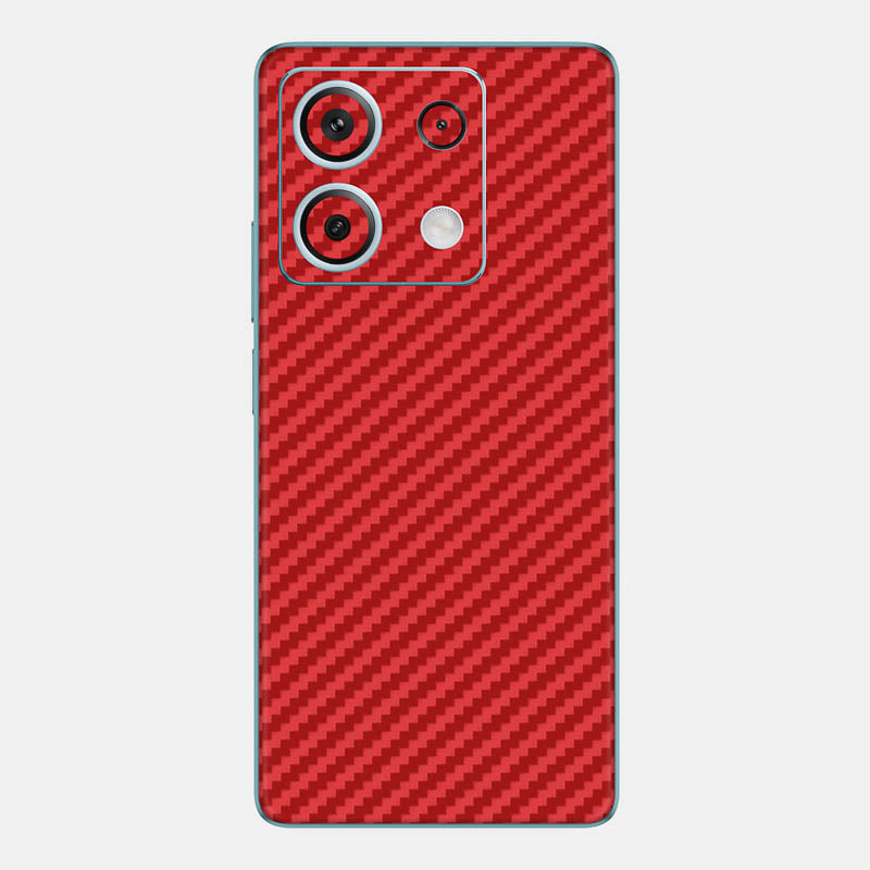 Carbon Fibre Red Glass Back