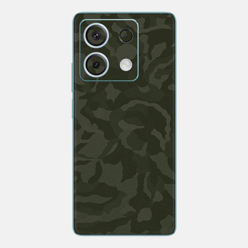 Green Camo Glass Back