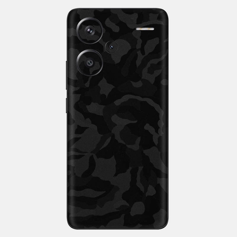 Black Camo Glass Back