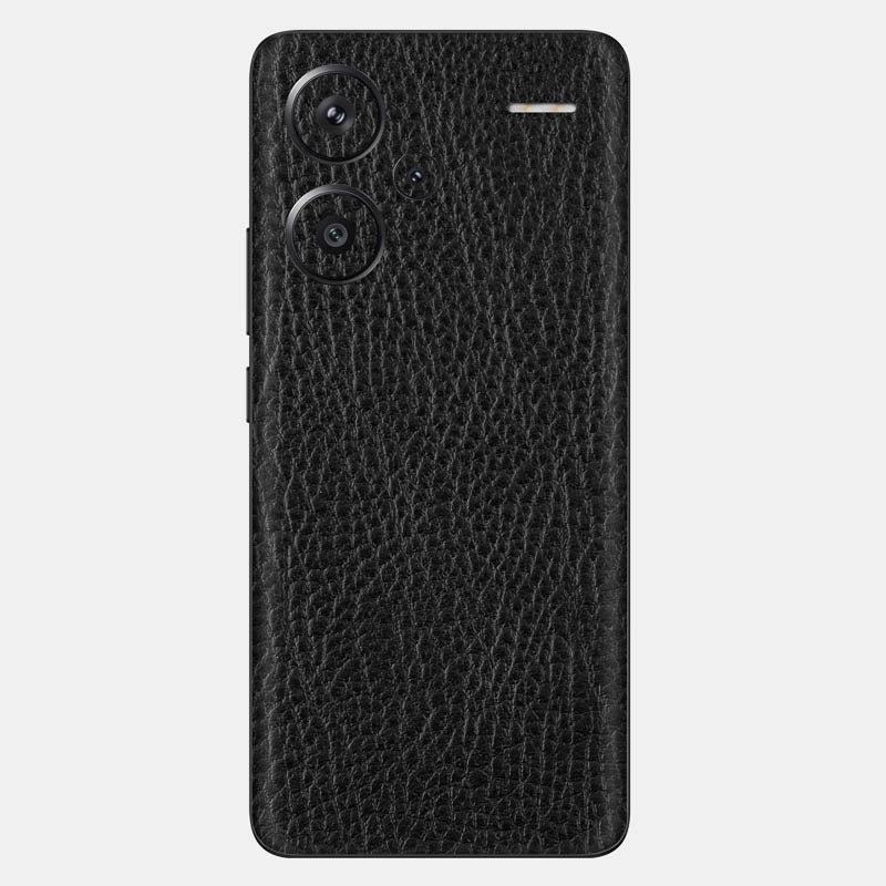 Black Leather Glass Back