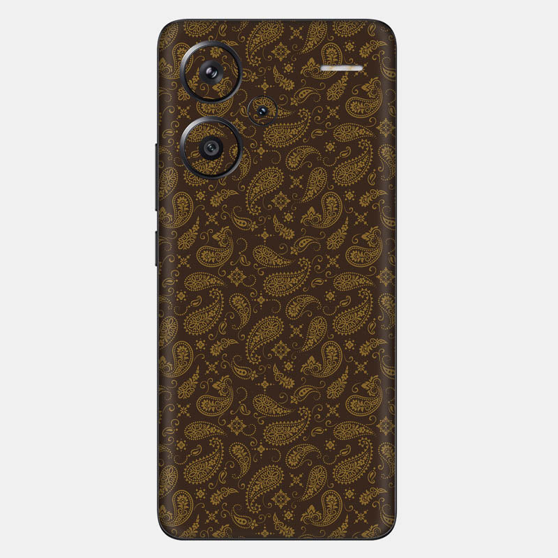 Brown Paisley Glass Back