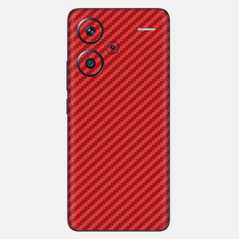 Carbon Fibre Red Glass Back