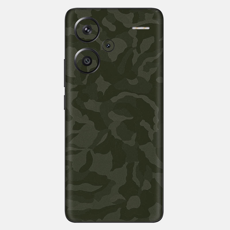 Green Camo Glass Back