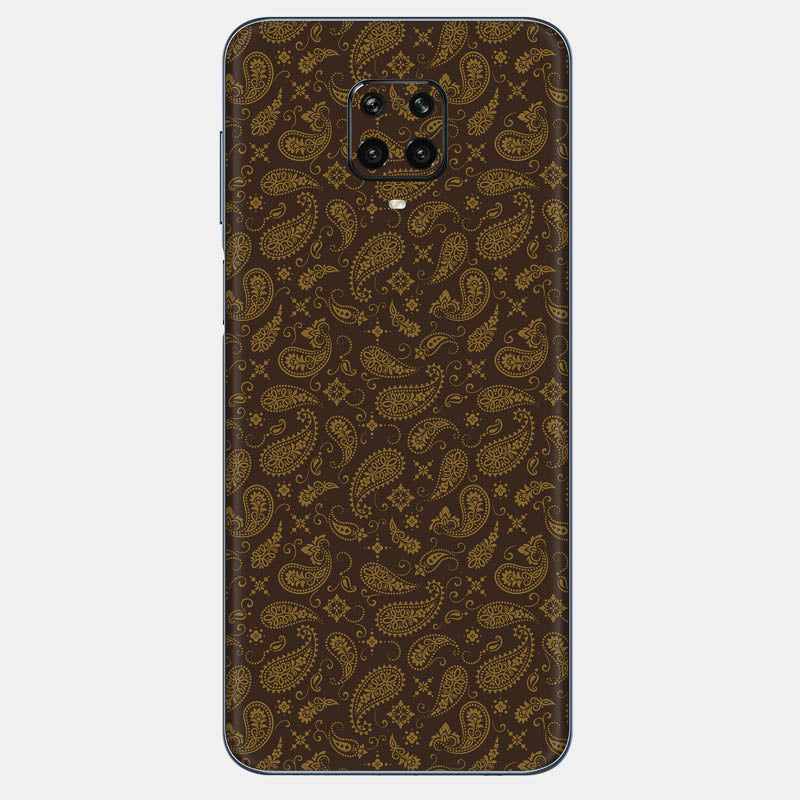 Brown Paisley Glass Back