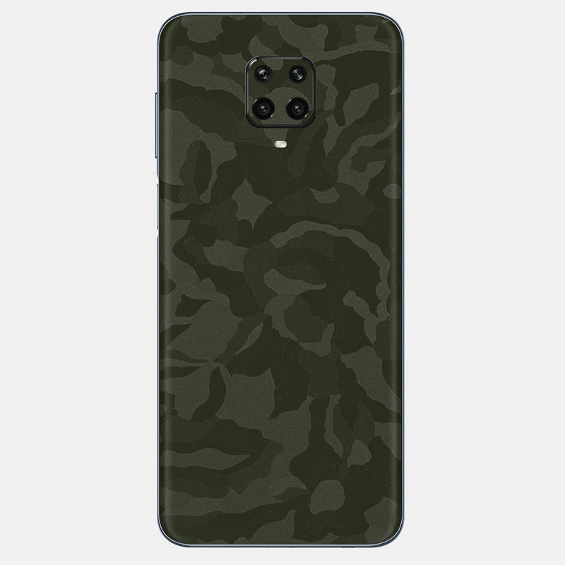 Green Camo Glass Back