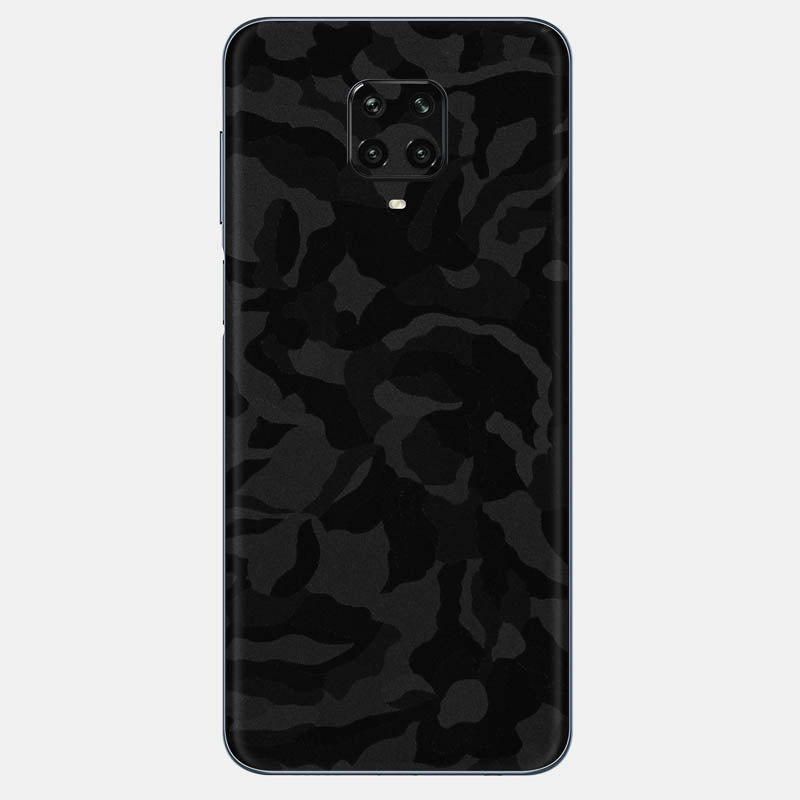 Black Camo Glass Back