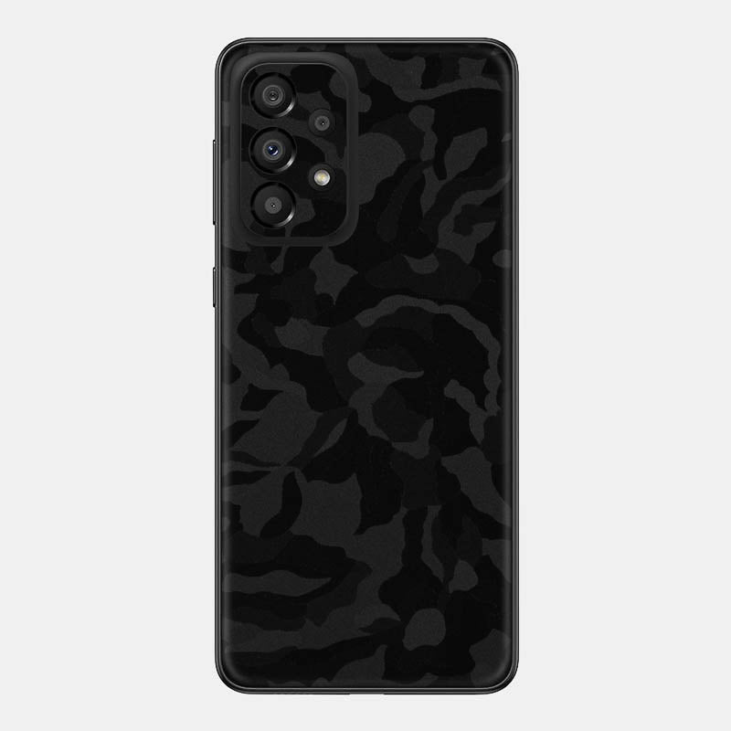 Black Camo Glass Back