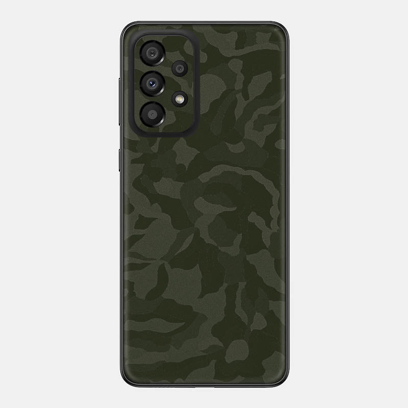 Green Camo Glass Back