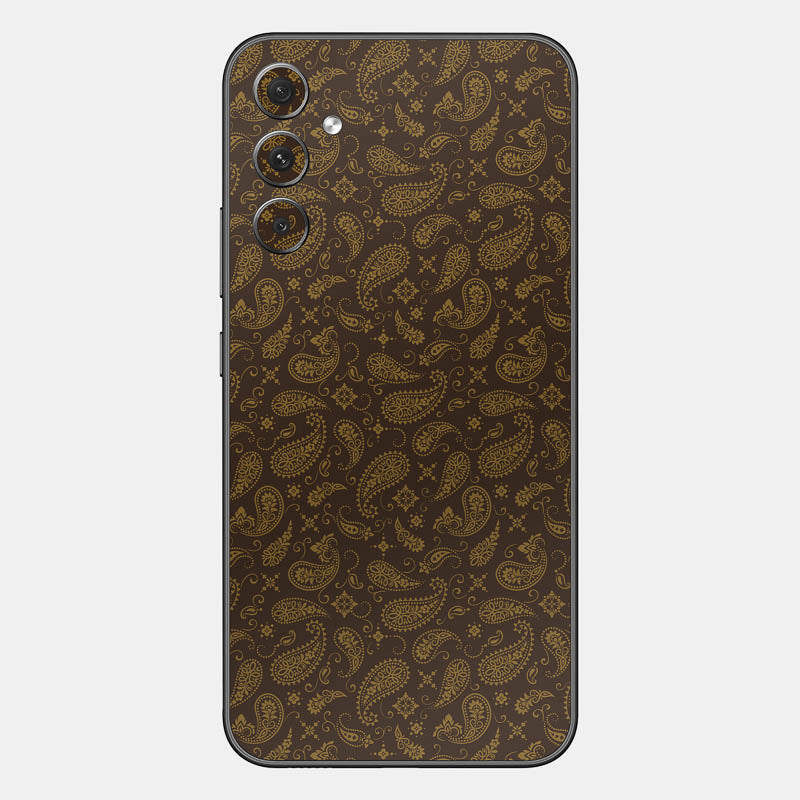 Brown Paisley Glass Back