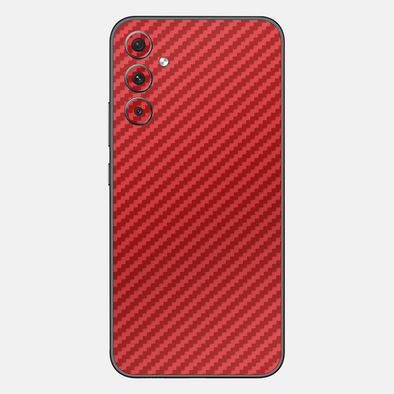 Carbon Fibre Red Glass Back
