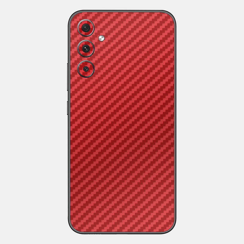 Carbon Fibre Red Glass Back