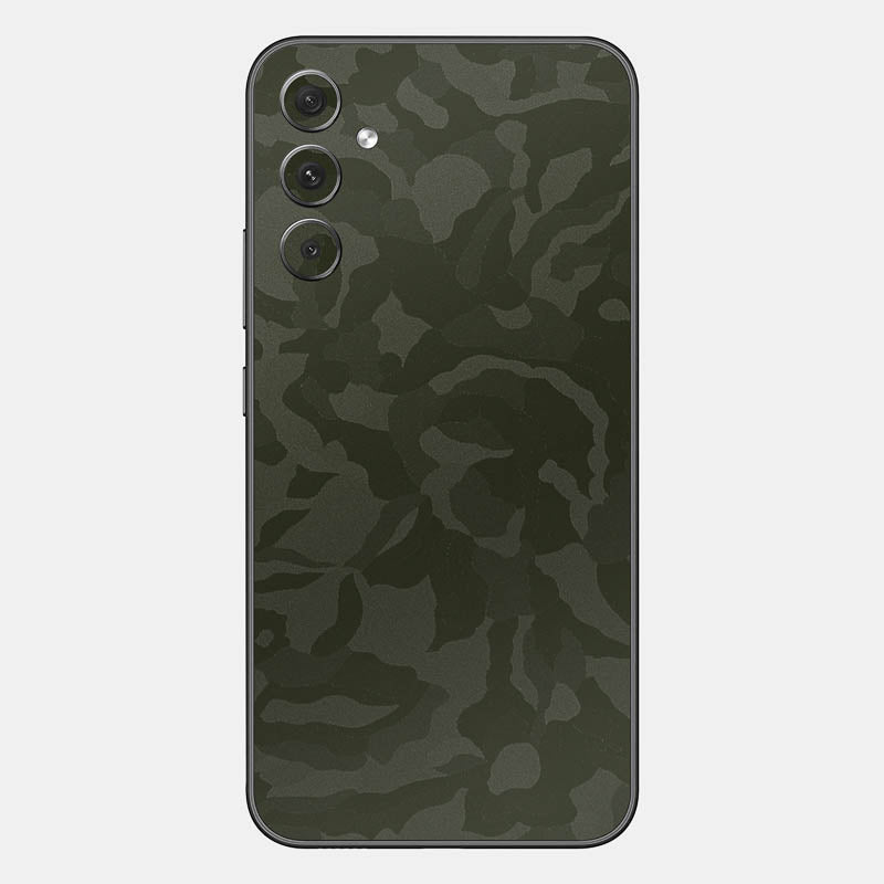 Green Camo Glass Back