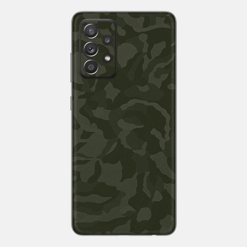 Green Camo Glass Back