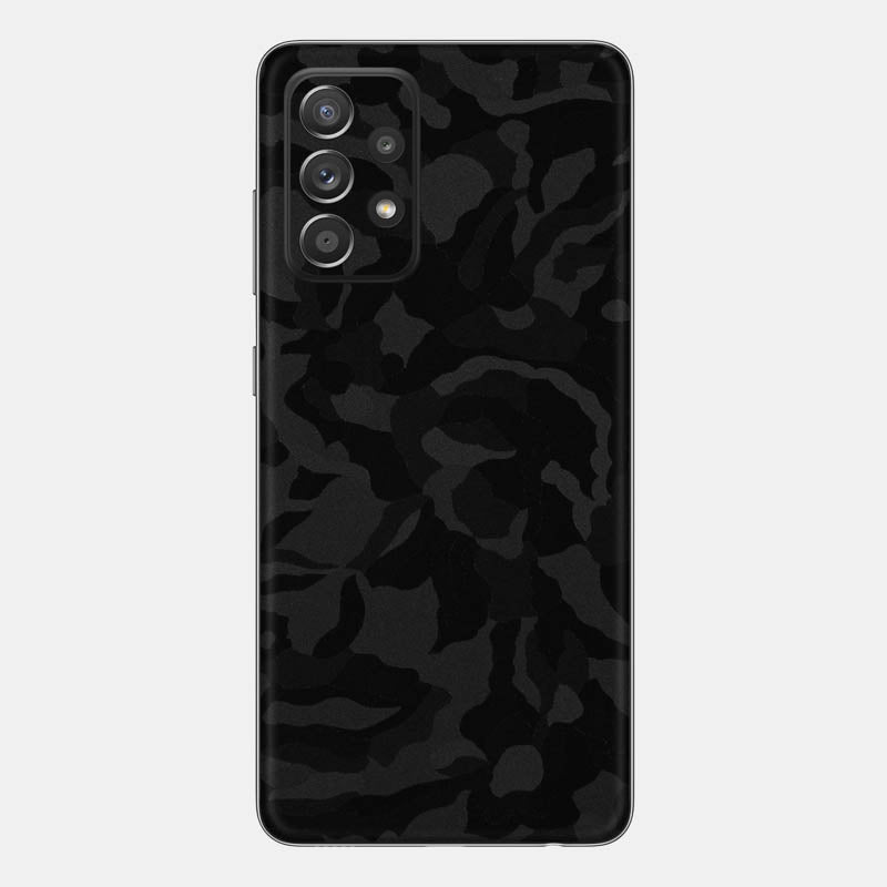 Black Camo Glass Back