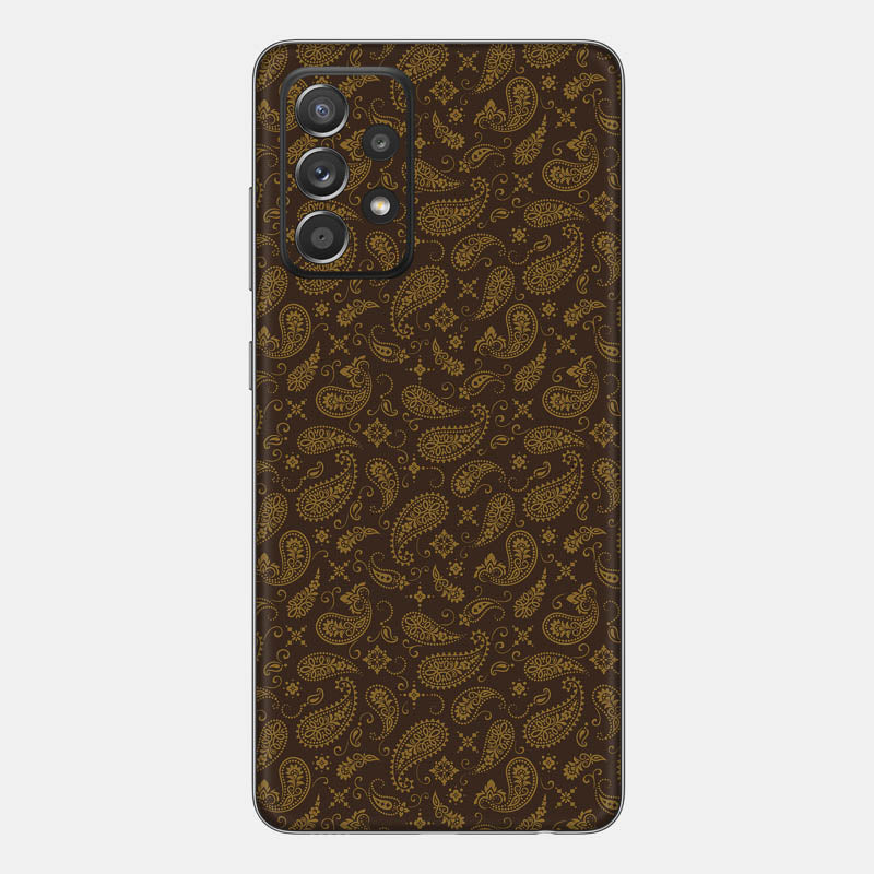 Brown Paisley Glass Back