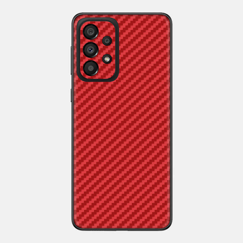 Carbon Fibre Red Glass Back